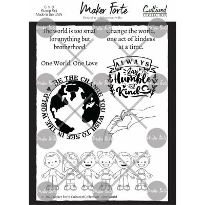 Maker Forte Cultured Collection Clear Stamps - One World